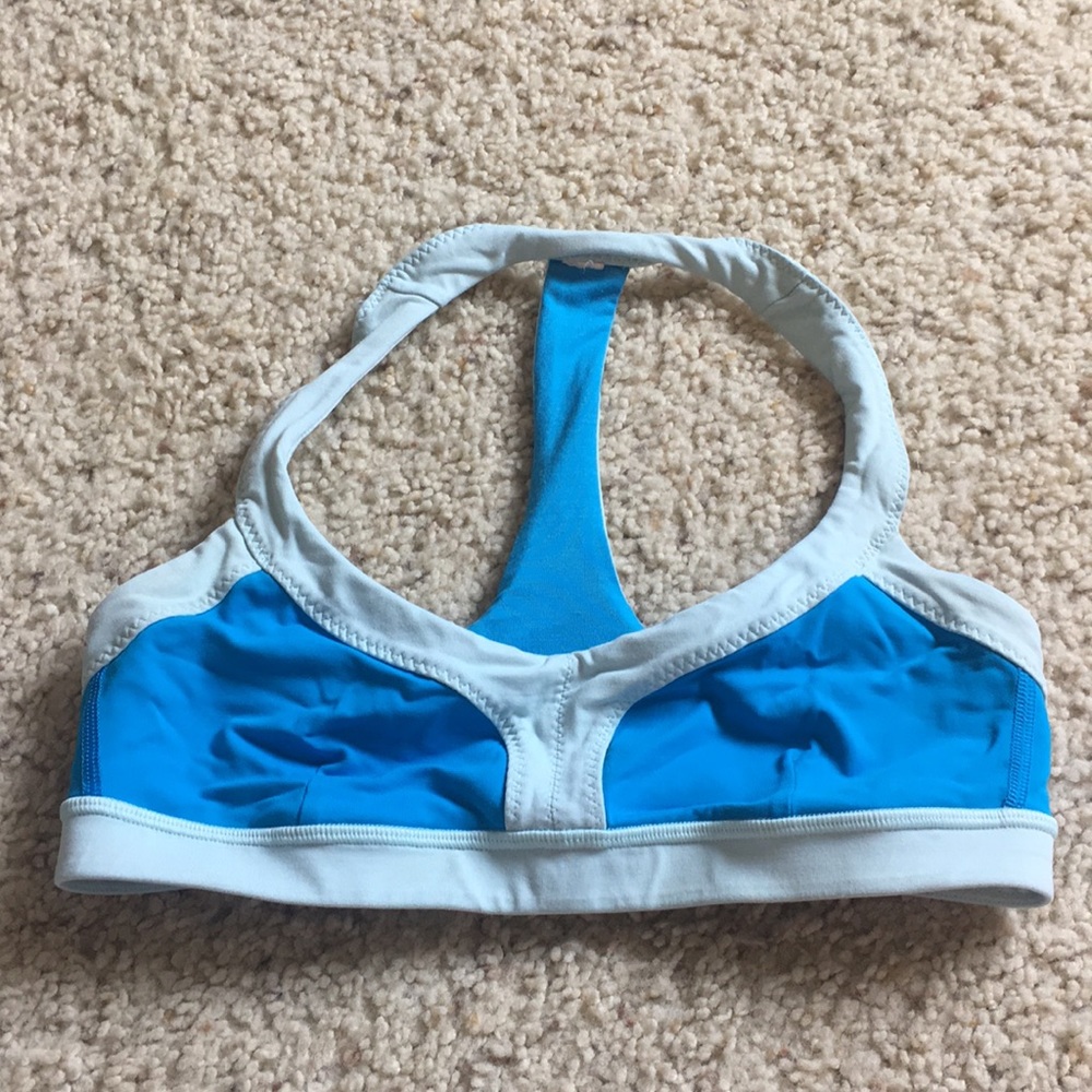 Super cute blue sports bra from LULULEMON